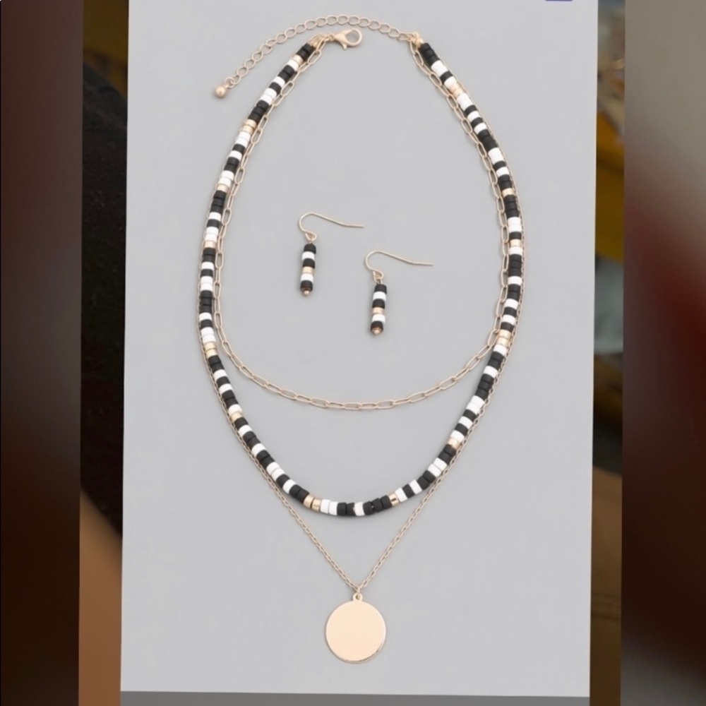 Beaded Necklace & Earring Set